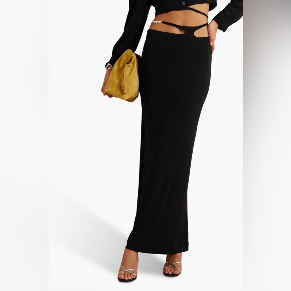 CHRISTOPHER ESBER Embellished cutout jersey maxi skirt